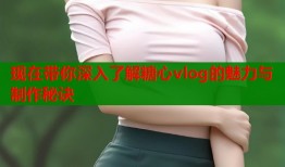 现在带你深入了解糖心vlog的魅力与制作秘诀