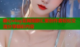 糖心vlog官网组群汇聚创作者轻松交流分享精彩内容