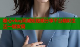 糖心vlog同城短视频分享平台精彩生活一键发现