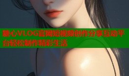 糖心VLOG官网短视频创作分享互动平台轻松制作精彩生活
